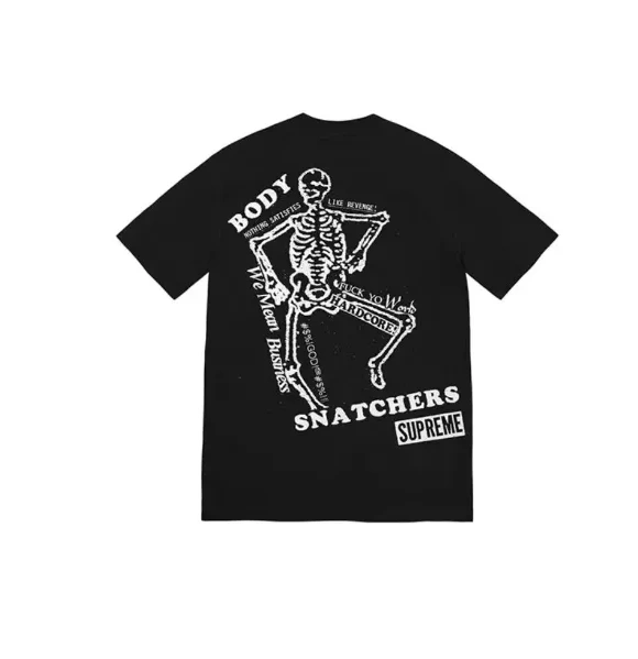 BODY SNATCHERS M L White XL TEE Black and Back SS23 Skull S Print 1008